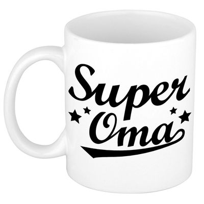 Super oma cadeau mok / beker sterren 300 ml