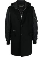 Philipp Plein manteau zippé à capuche - Noir - thumbnail