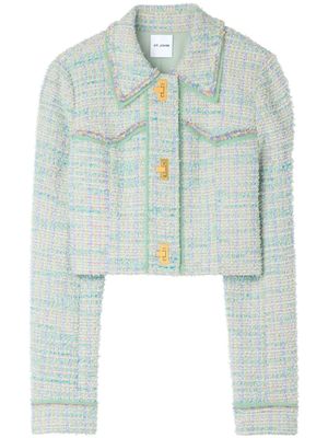 St. John Cropped tweed jack - Groen