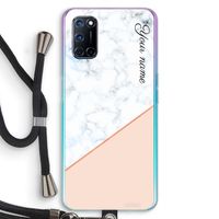 Marmer in stijl: Oppo A72 Transparant Hoesje met koord
