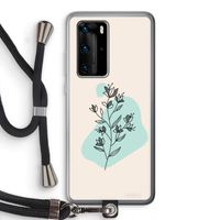 Violets are blue: Huawei P40 Pro Transparant Hoesje met koord