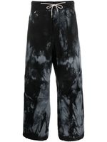 DARKPARK pantalon ample Daisy à imprimé tie dye - Noir