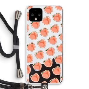 Just peachy: Pixel 4 Transparant Hoesje met koord