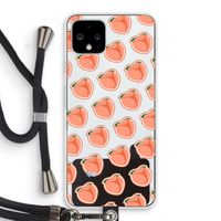 Just peachy: Pixel 4 Transparant Hoesje met koord