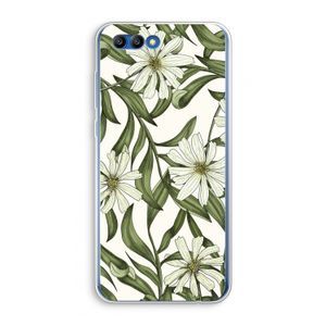 Wit bloemenpatroon: Honor 10 Transparant Hoesje