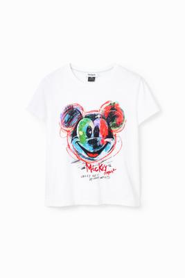 Arty T-shirt met Mickey Mouse - WHITE - L
