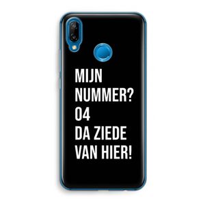 Da ziede van hier - Zwart: Huawei P20 Lite Transparant Hoesje