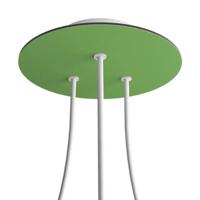 Ronde plafondkap minimalistisch 3 uitgangen - kleur groen 20 cm Ronde plafondkap minimalistisch 3 uitgangen - kleur groen 20 cm