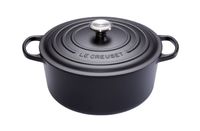 Le Creuset Braadpan Signature - Mat Zwart - ø 22 cm / 3.3 liter - thumbnail