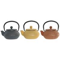 Theepot Home ESPRIT Geel Blauw Oranje Roestvrij staal Ijzer 300 ml (3 Stuks)