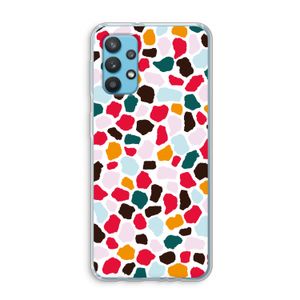 Colored Giraffe: Samsung Galaxy A32 4G Transparant Hoesje
