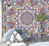 Zen ruimte fotobehang mandala met veel vormen