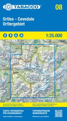 Wandelkaart 08 Ortles - Cevedale - Ortlergebiet | Tabacco Editrice