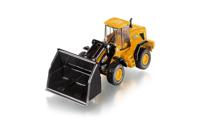 Siku JCB 457 Shovel 1:87 metaal/kunststof geel/zwart scharnierend koppelstuk beweegbare graafbak - thumbnail