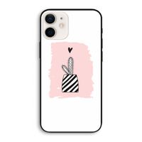 Zwart-wit cactus: iPhone 12 Biologisch afbreekbaar hoesje
