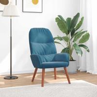 Relaxstoel fluweel blauw