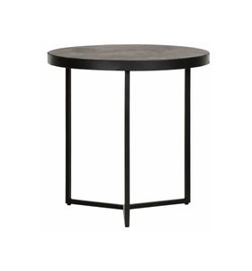 MUST Living Bijzettafel 'Harmony' Leder en metaal, 50cm