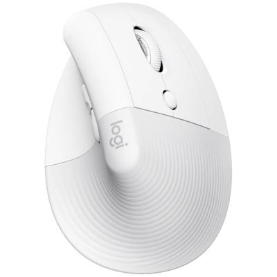 Logitech Lift for Mac Vertical Ergonomic Ergonomische muis, Muis Draadloos Optisch Lichtgrijs 6 Toetsen 4000 dpi Ergonomisch