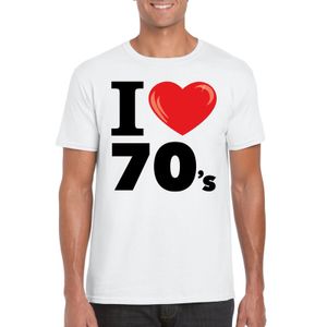 I love seventies t-shirt wit heren