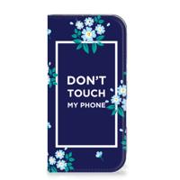 iPhone 16 Pro Design Case Flowers Blue DTMP