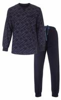 M.E.Q. Heren pyjama lange mouwen katoen - Blue monogram