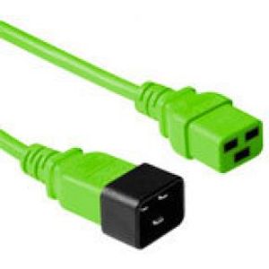 ACT Netsnoer C19 - C20 groen 1,8 m