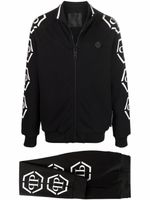 Philipp Plein survêtement Hexagon à logo imprimé - Noir - thumbnail