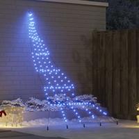 LED Kerstboom met 168 LED met grondpennen Blauw 511 cm Metaal