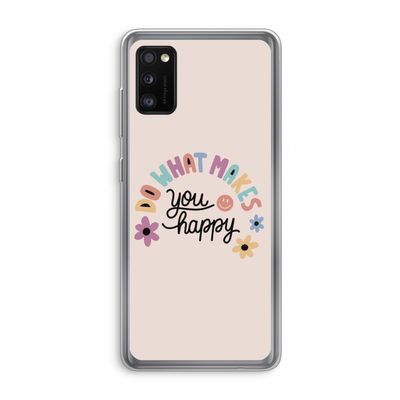 Happy days: Samsung Galaxy A41 Transparant Hoesje