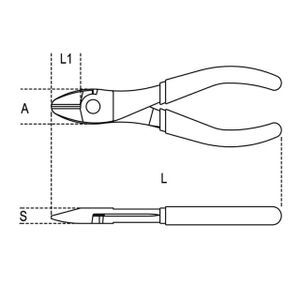 Beta 1084GBM 200 Zijkniptangen | twee componenten handgreep | industriële afwerking - 010840270 010840270