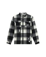 Malelions Flannel Overshirt Heren Zwart/Wit - Maat XS - Kleur: Zwart | Soccerfanshop