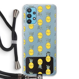 Ananas: Samsung Galaxy A32 4G Transparant Hoesje met koord