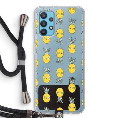 Ananas: Samsung Galaxy A32 4G Transparant Hoesje met koord