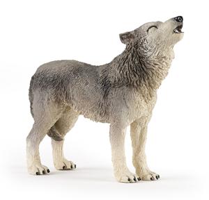 Plastic speelgoed dieren figuur huilende wolf 9 cm   -