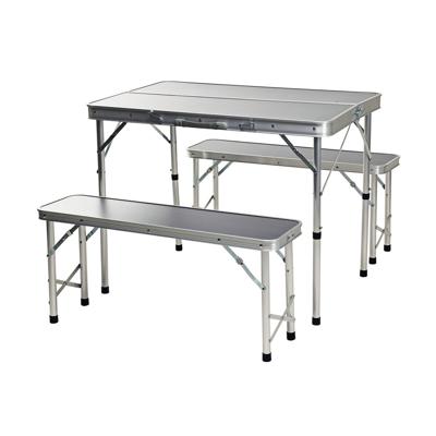 Tafel met twee stoelen Redcliffs 90 x 60 x 70 cm Grijs (3 Onderdelen)