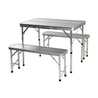 Tafel met twee stoelen Redcliffs 90 x 60 x 70 cm Grijs (3 Onderdelen)