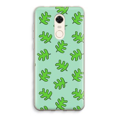 Groene blaadjes: Xiaomi Redmi 5 Transparant Hoesje