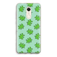 Groene blaadjes: Xiaomi Redmi 5 Transparant Hoesje
