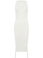 Dion Lee robe nervurée à fronces - Blanc