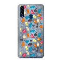 Kleurrijke katten: Samsung Galaxy A20s Transparant Hoesje