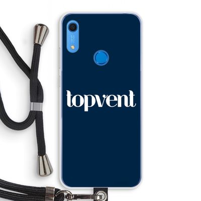 Topvent Navy: Huawei Y6s Transparant Hoesje met koord