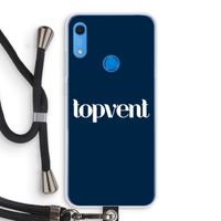 Topvent Navy: Huawei Y6s Transparant Hoesje met koord