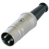 Rean AV NYS321 DIN-connector Stekker, recht Aantal polen: 3 Zwart 1 stuk(s) - thumbnail