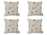 Sierkussen met paspel ca. 50x50 cm Florina orange (4 stuks) Madison - Madison