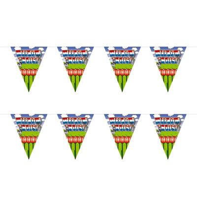 Vlaggenlijn welkom thuis - 2x - 10 meter - plastic - binnen/buiten - versiering -feestartikelen