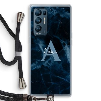 Midnight Marble: Oppo Find X3 Neo Transparant Hoesje met koord