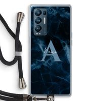 Midnight Marble: Oppo Find X3 Neo Transparant Hoesje met koord Midnight Marble: Oppo Find X3 Neo Transparant Hoesje met koord