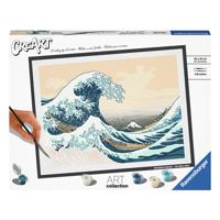 Ravensburger CreArt Schilderen op Nummer Hoksusai: The Great Wave - thumbnail