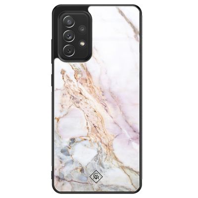 Samsung Galaxy A52 glazen hardcase - Parelmoer marmer