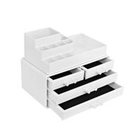 Cosmetische organizer met 4 lades, Wit